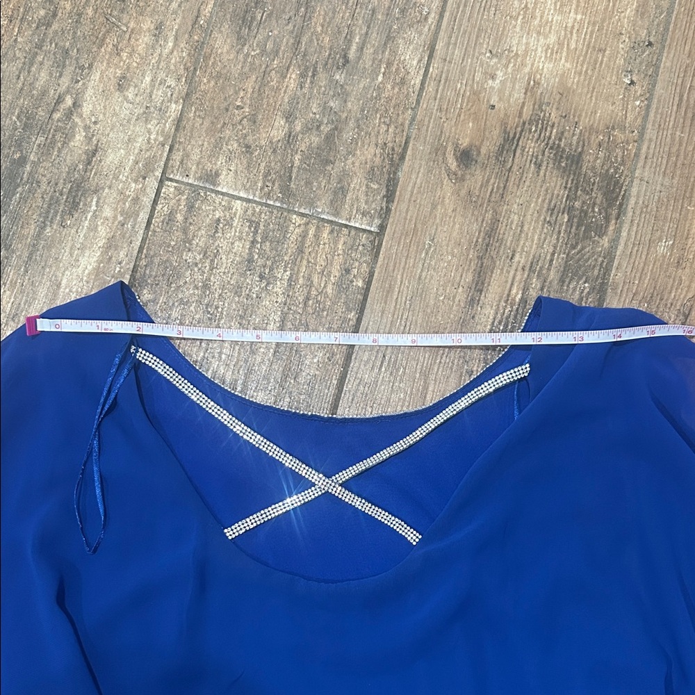 MSK Royal Blue Asymmetrical Dress - Picture 10 of 13